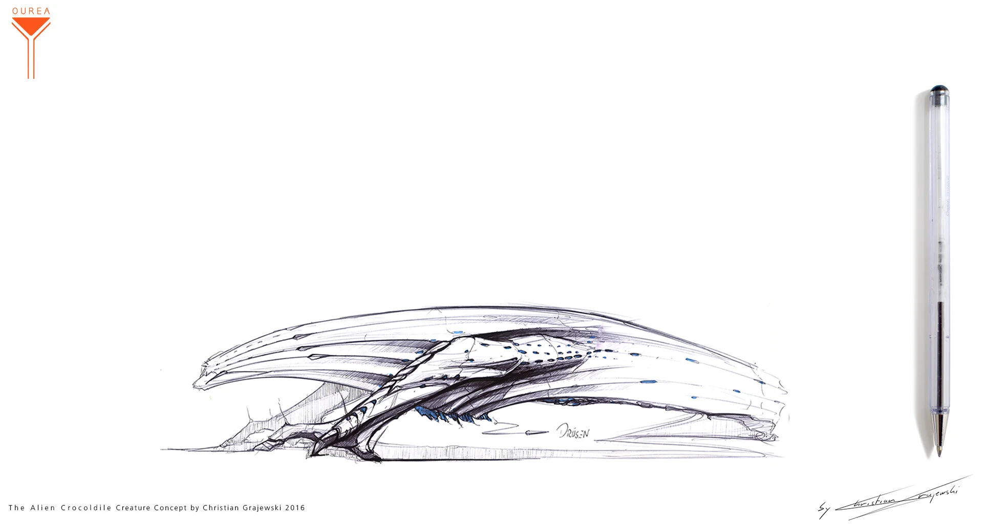 The Alien Crocodile Creature Concept 01 by Christian Grajewski.jpg