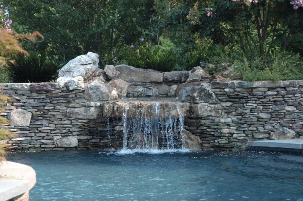 Waterfalls, fountains, and other water features