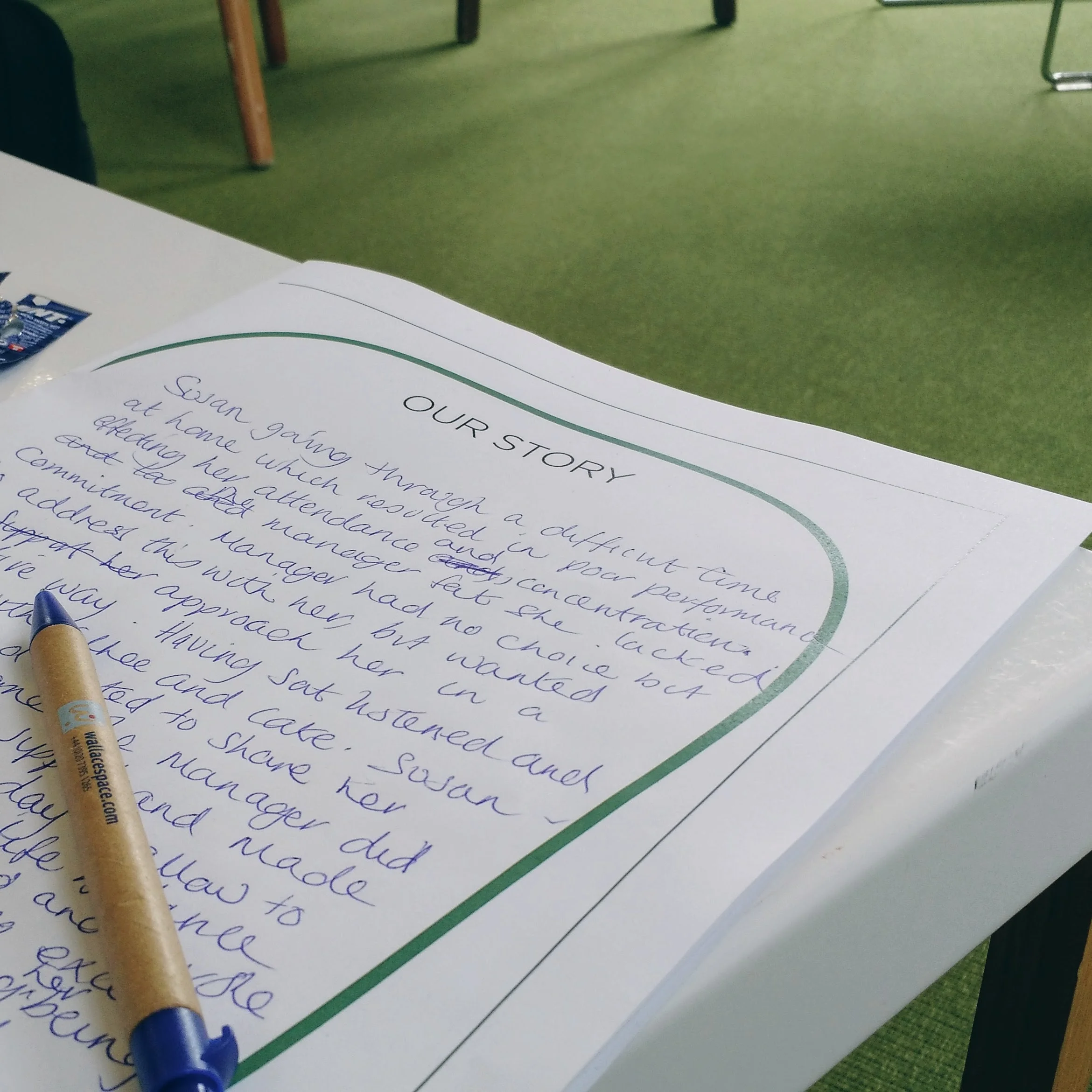Everything was backed up with values and stories that I gathered by running an Away Day. We used the power of stories and play to draw out the future vision