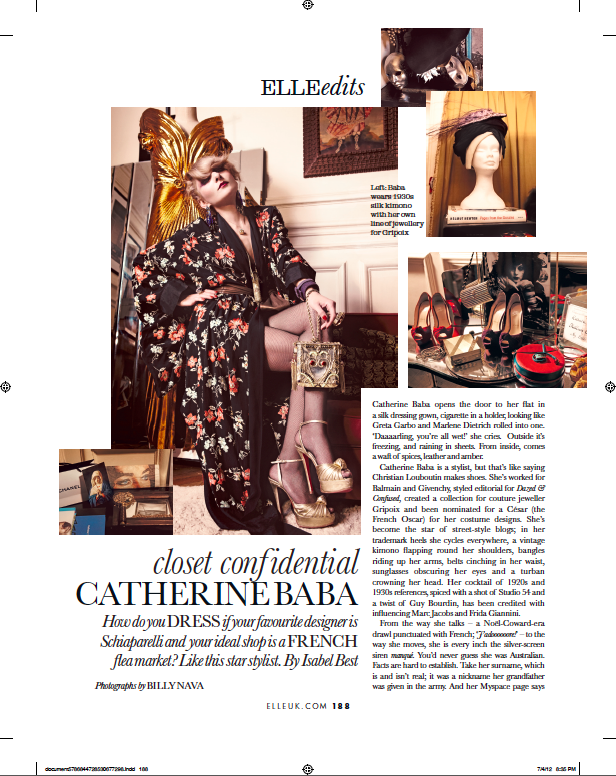 Elle: Catherine Baba's treasure-trove closet