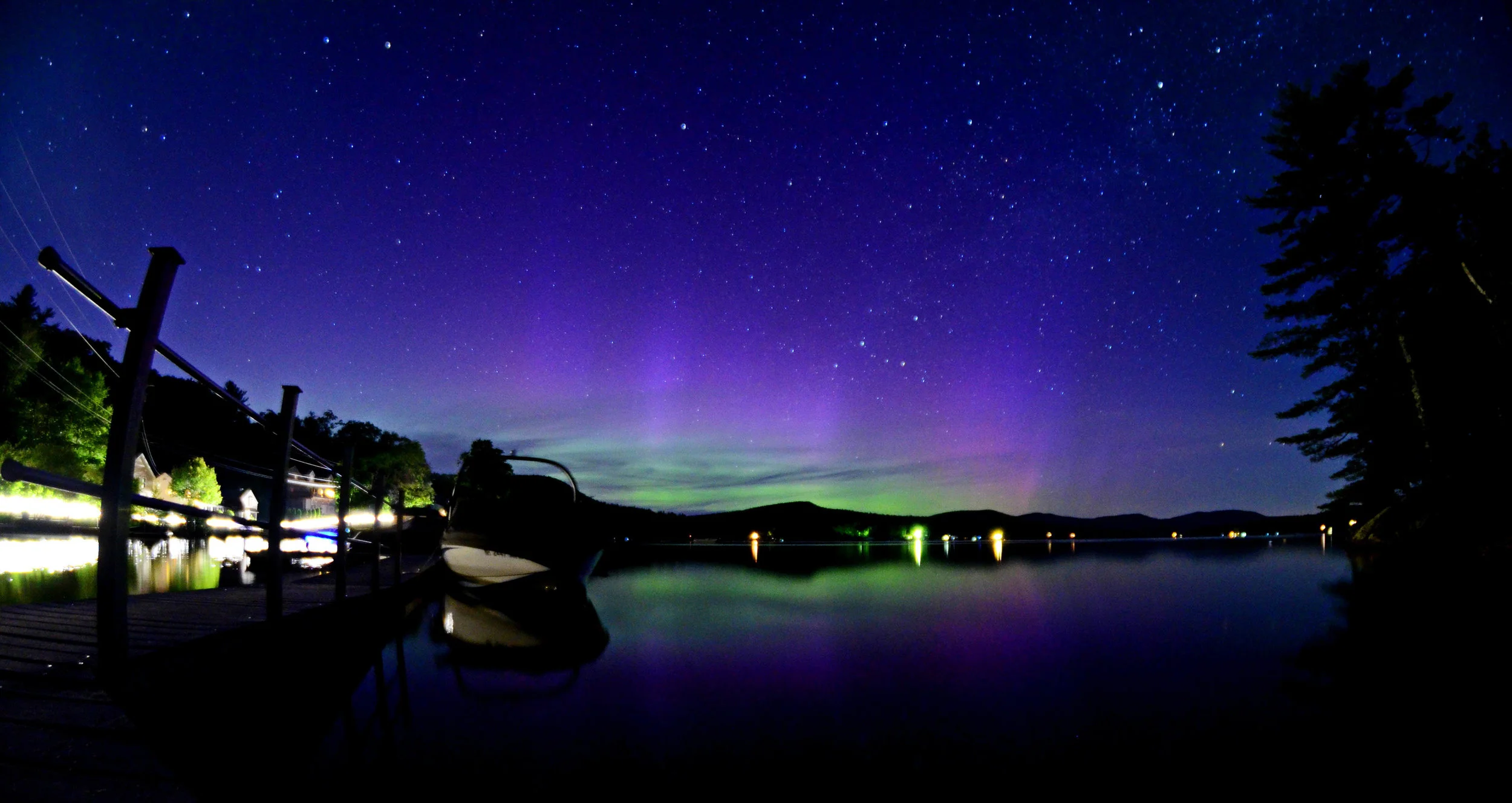 aurora borealis summer camp lake
