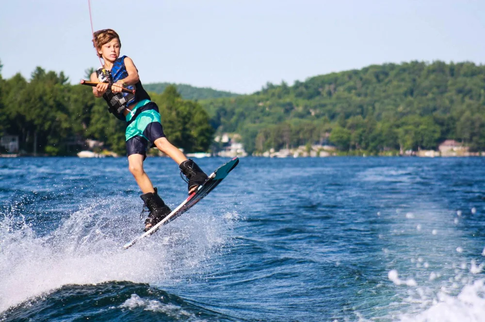 Wakesurf Wakeboard Waterski Day Camp On Winnipesaukee Water Monkey Summer Camp