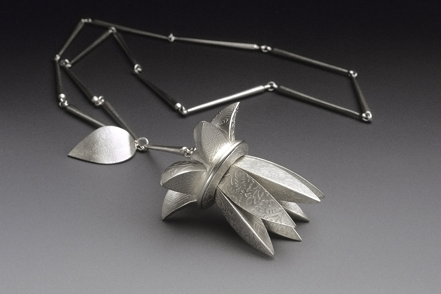 Flower Pendant  |  sterling silver  |  3.125 x 2.675 x 2.675 inches  |  2000