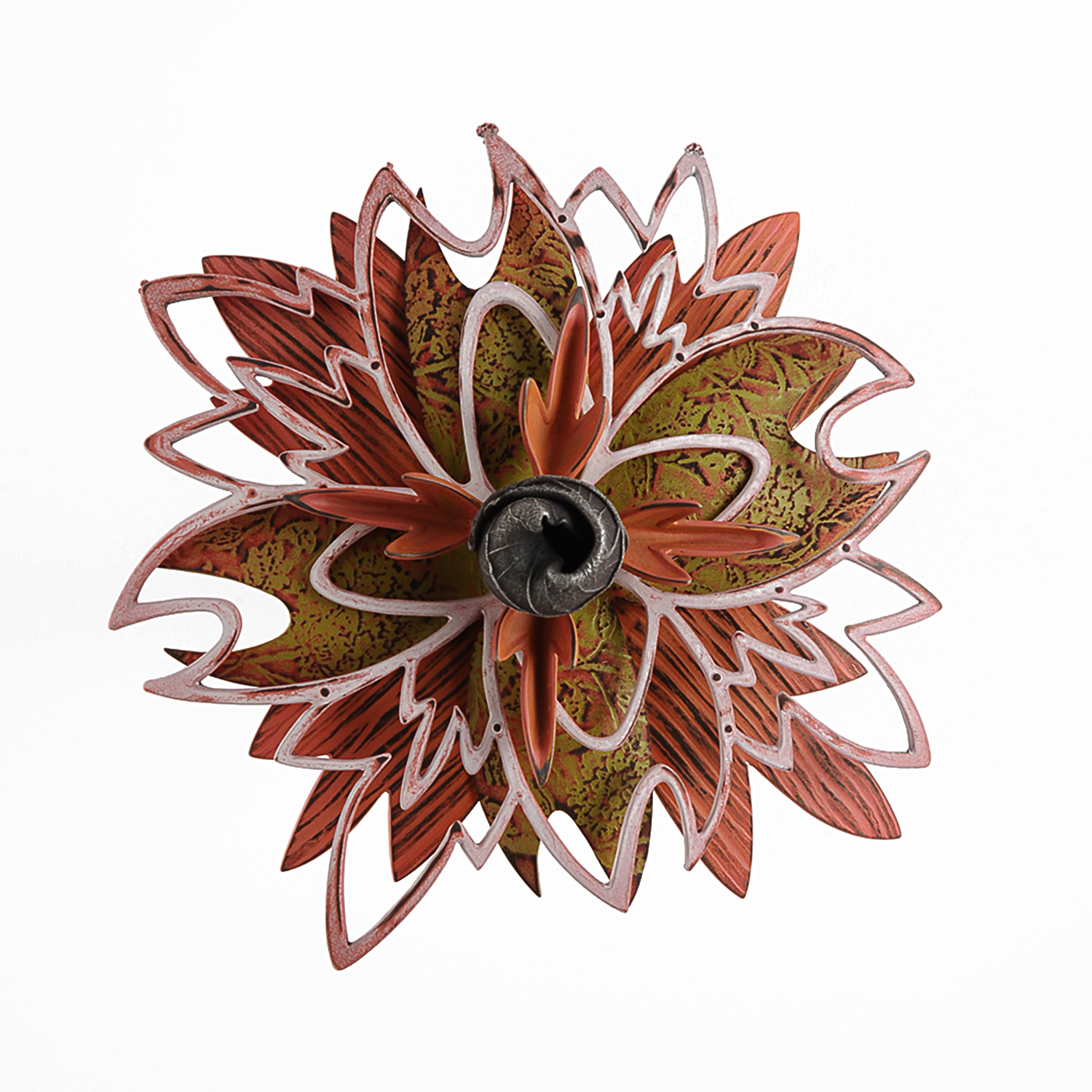 Rosette Brooch 9-15  |  2015  |  bronze, steel  |  4.75 x 4.75 x 1.5 inches