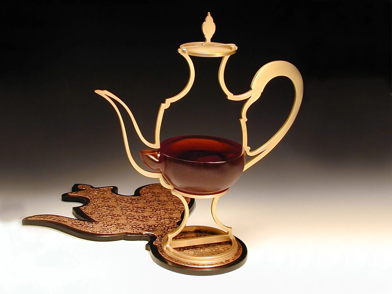 Forsaking Ornament  |  2001  |  brass, micarta, resin  |  12 x 19 x 13 inches