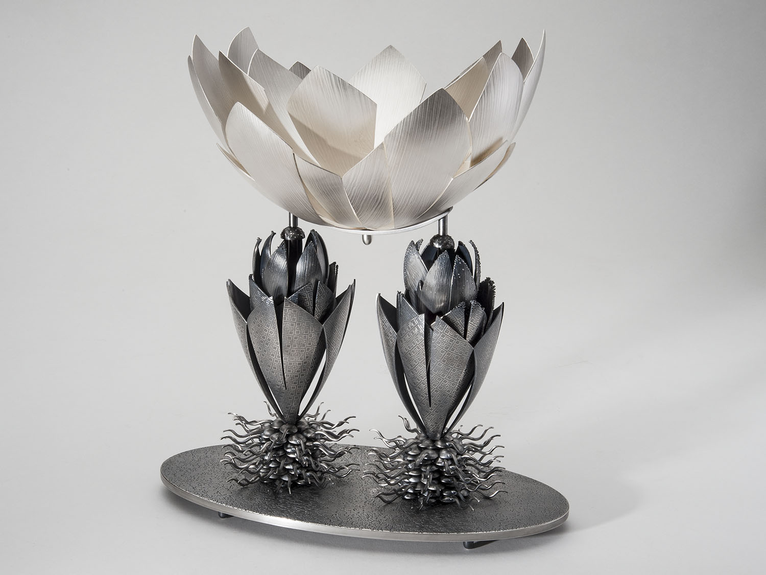 Corbeille  |  2015  |  sterling silver, bronze, silver plate  |  13.5 x 9 x 9 inches