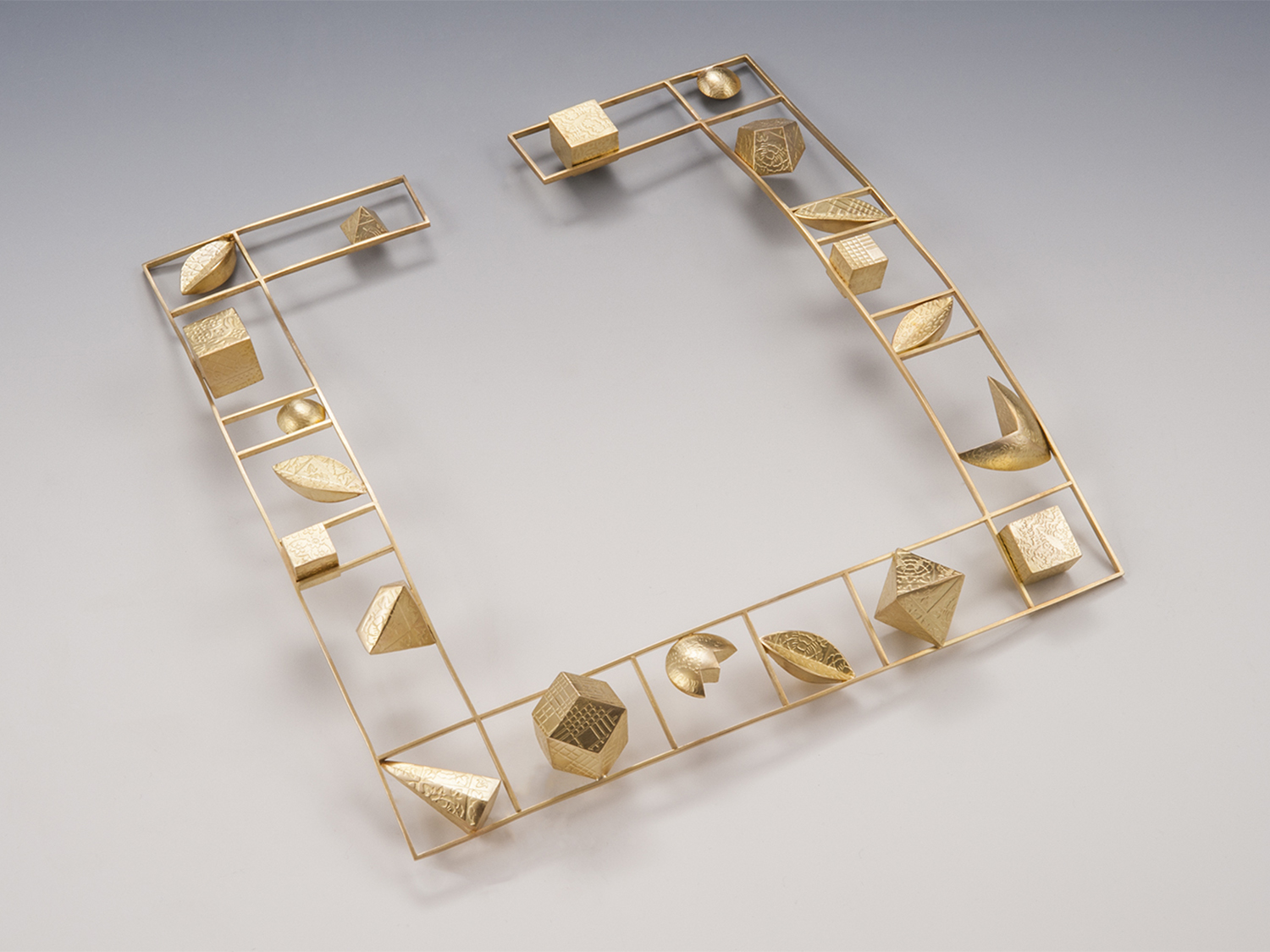 Square Gold Choker  |  1999  |  18k gold  |  7 x 7 x .75 inches