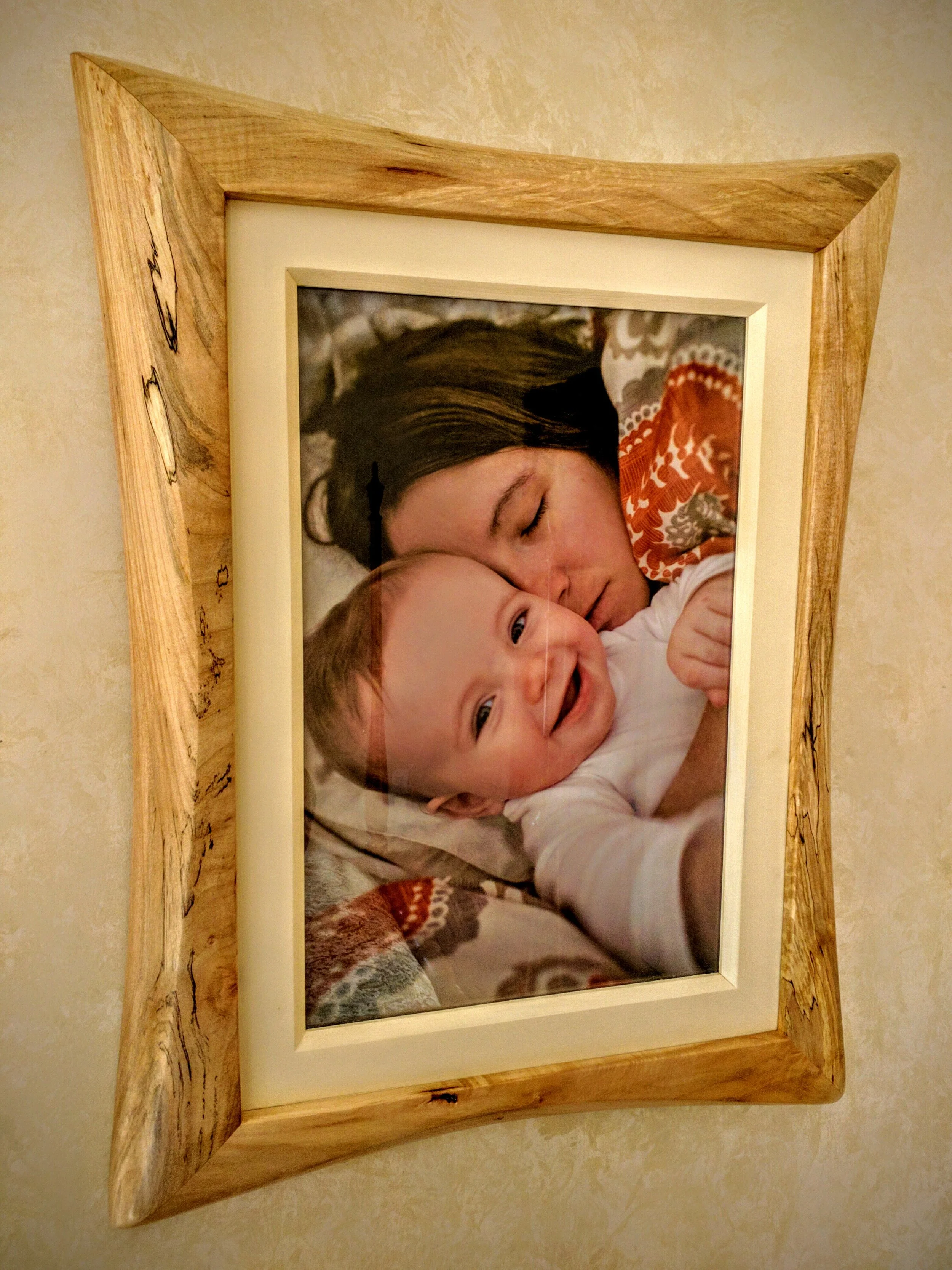 Sculpted Frame $950 Shown in Spalted Maple and Painted Poplar Fits 12"x18" Photo.