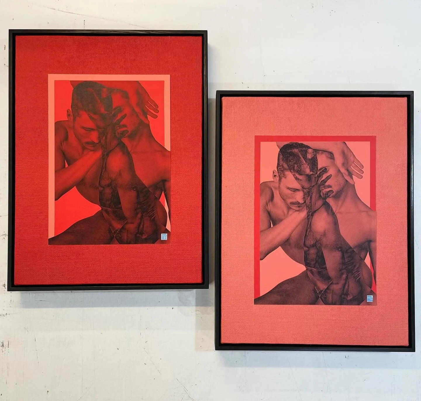 These beautiful canvases by @lord_radek were in the workshop recently! 
We had the pleasure of framing them up in a hand finished black ash tray frame. 👌

#frameworkframing #arthubstudioswoolwich #thamesidestudios #naturalwoods #bespokepictureframes
