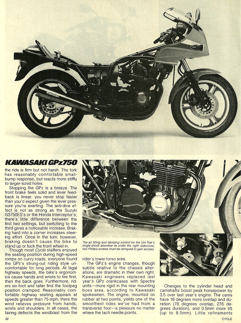 1983 GPz750 test — Ye Olde Cycle Shoppe