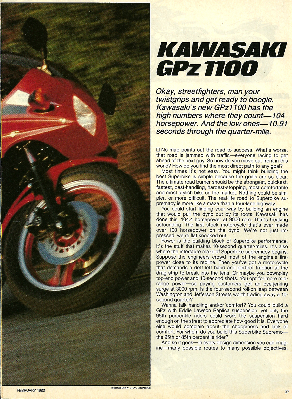 Jep offset Indtil nu 1983 Kawasaki GPz1100 road test — Ye Olde Cycle Shoppe