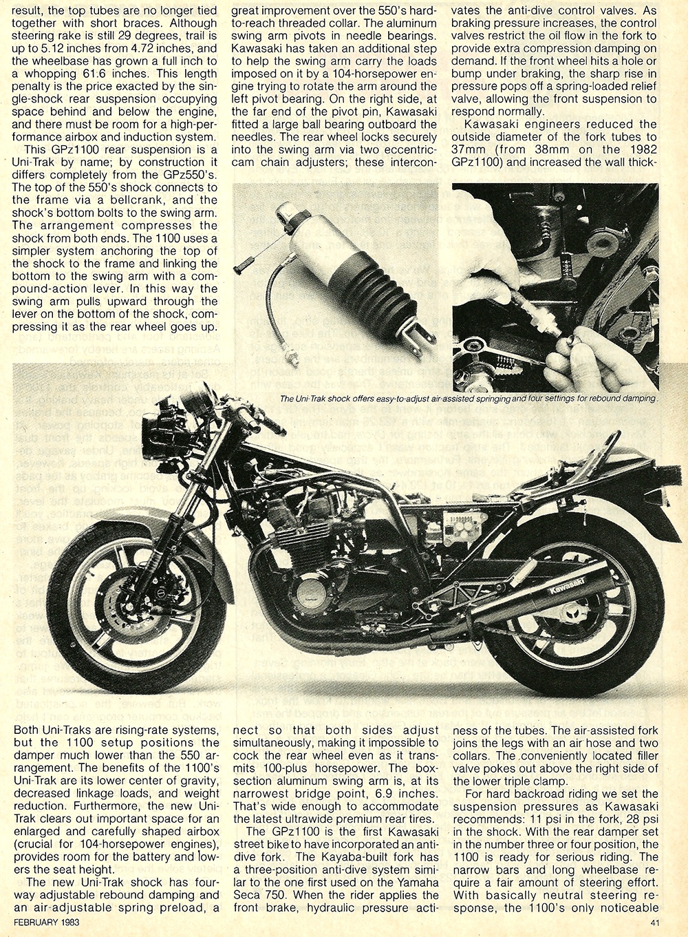 Synlig køkken inkompetence 1983 Kawasaki GPz1100 road test — Ye Olde Cycle Shoppe