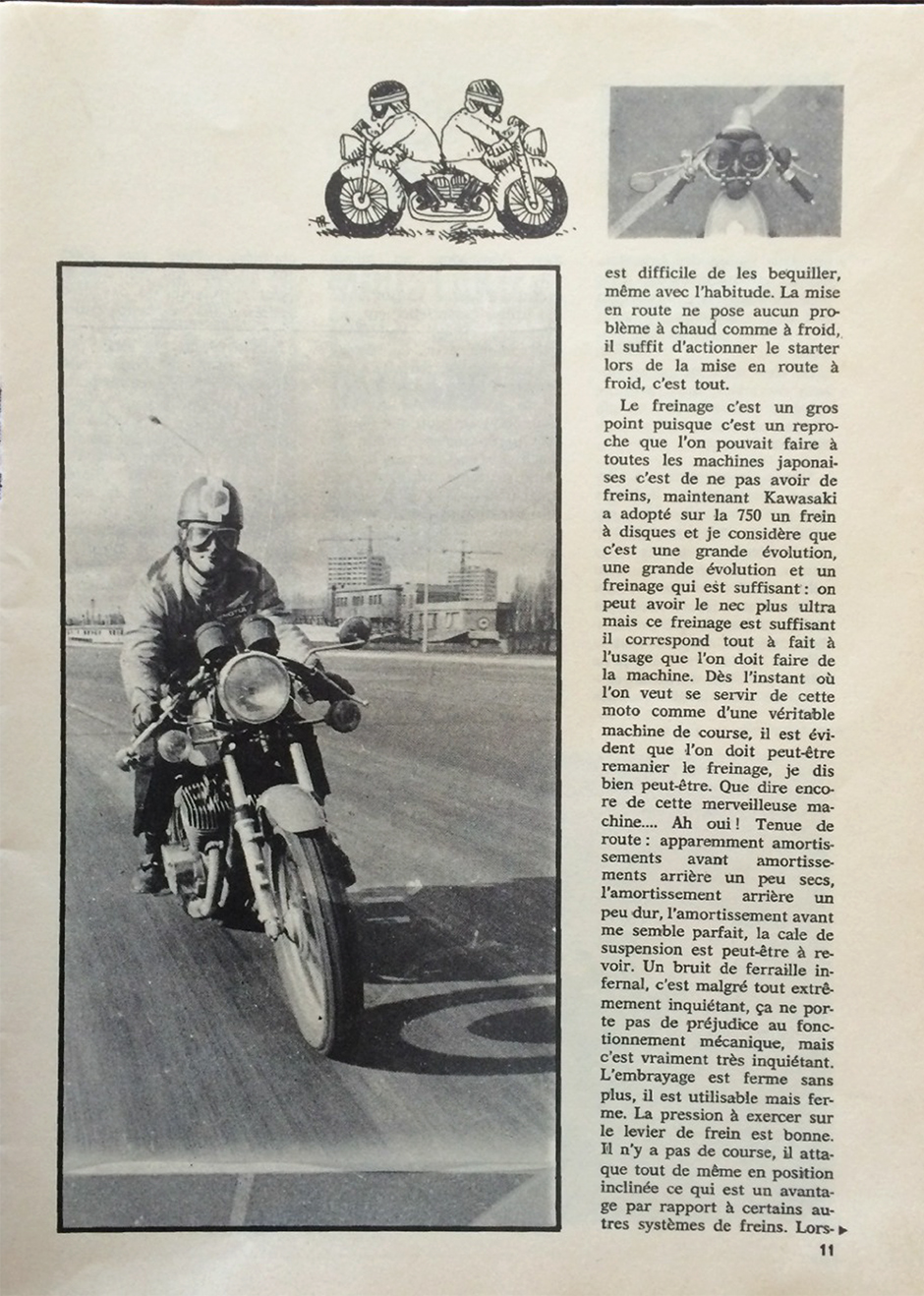 1972 Kawasaki 750 test (French) — Ye Cycle Shoppe