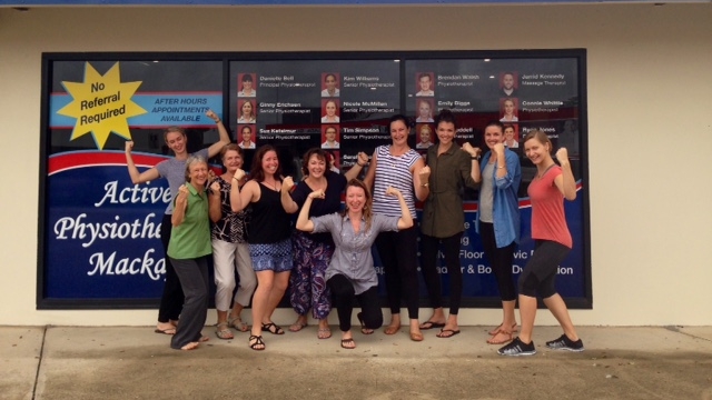 Course participants of the 'Rehabilitation for Breast Cancer Course' at Danielle Bell's clinic 'Active Physiotherapy' in Queensland Australia, March 2016. 