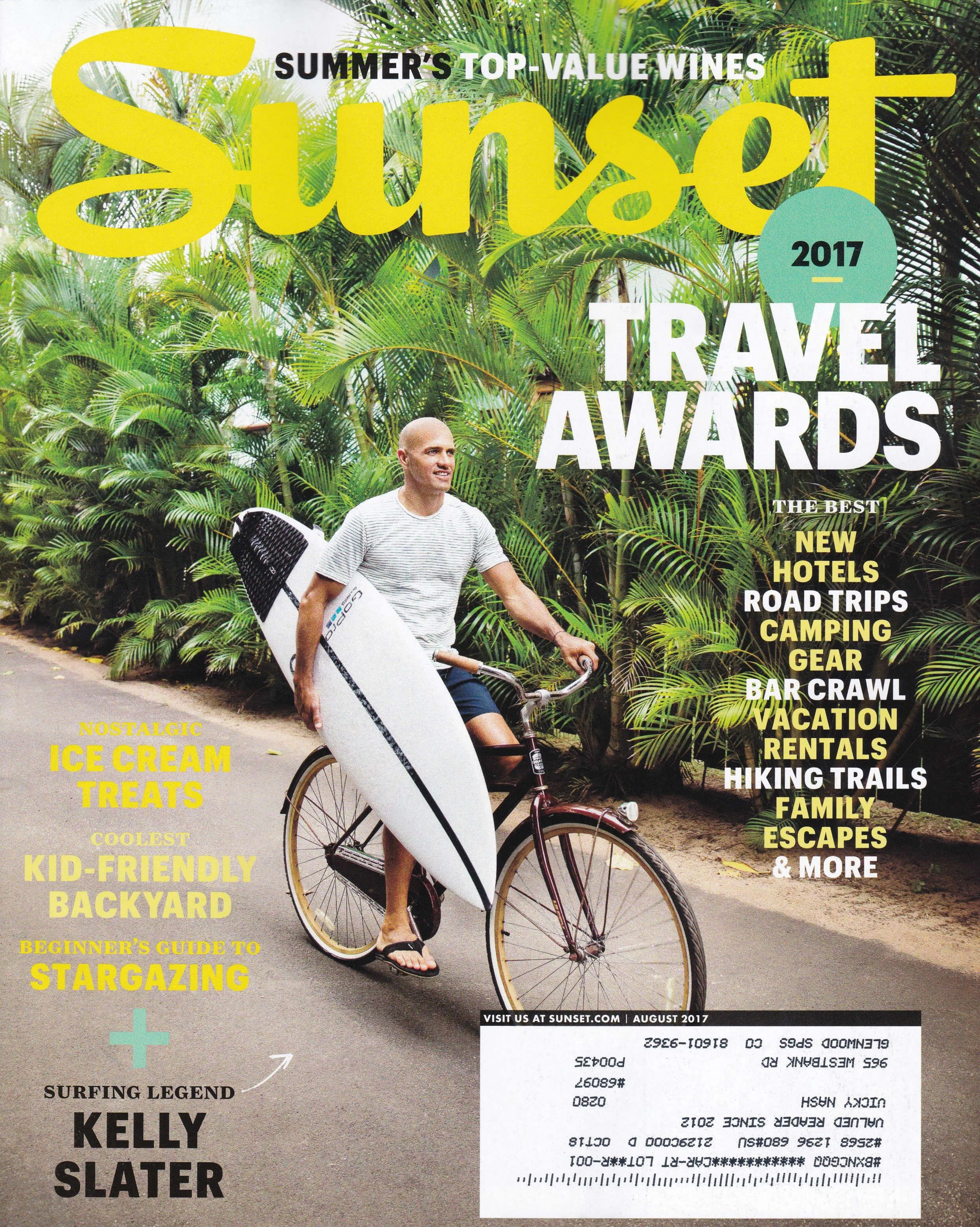 Santa Fe featured in Sunset Magazine, August 2017