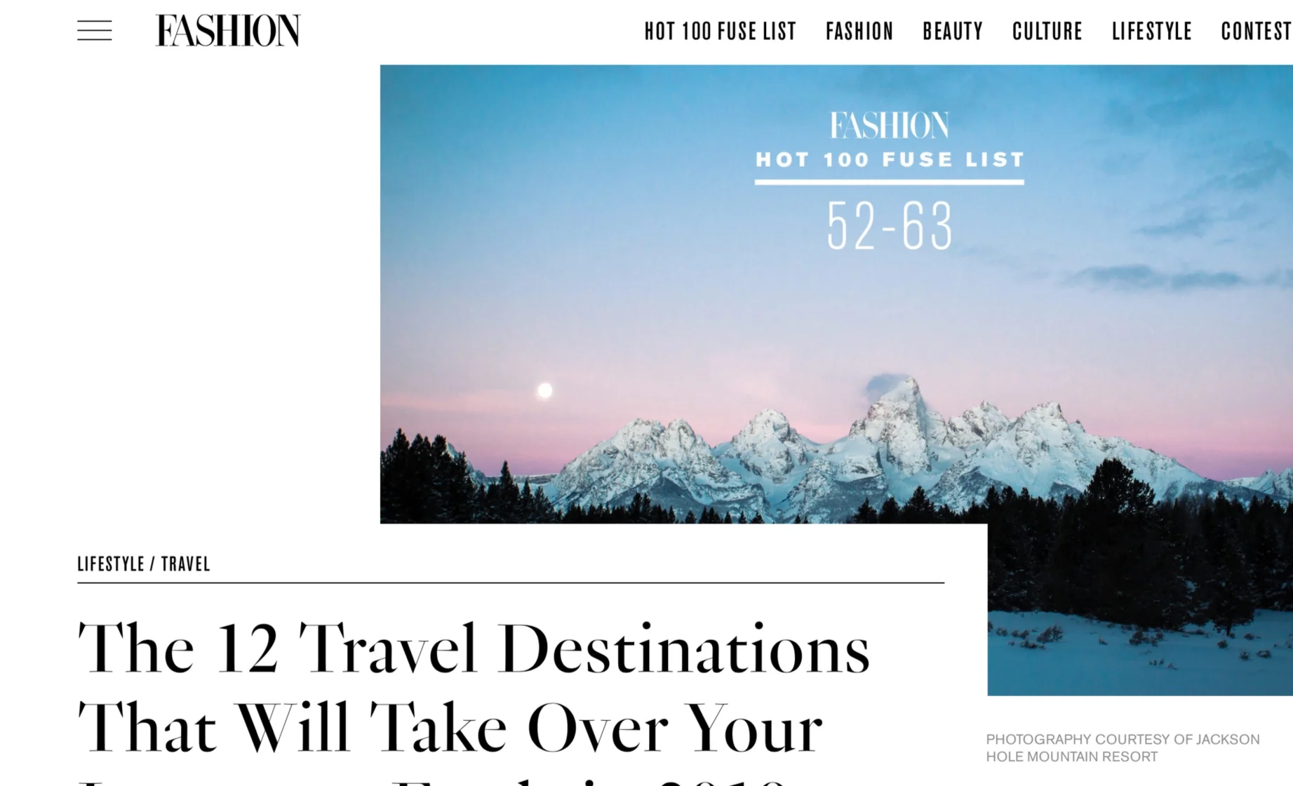 LIFESTYLE / TRAVEL The 12 Travel Destinations That Will Take Over Your Instagram Feeds in 2019