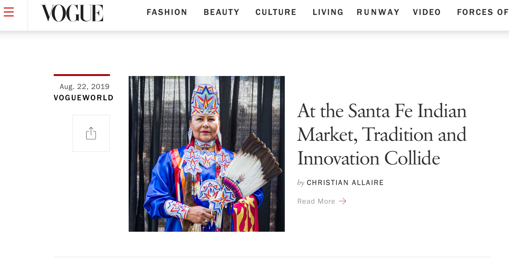 Vogue Magazine | Spotlight Santa Fe Indian Market 