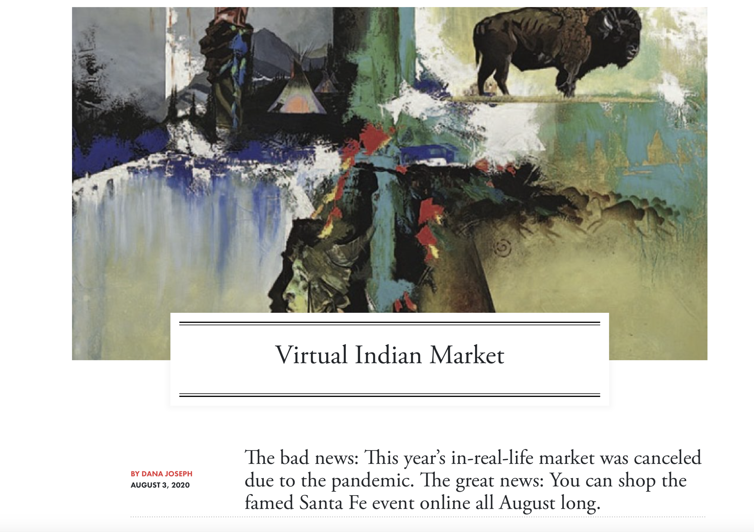 Virtual Indian Market by Dana Josephs | Cowboys &amp; Indians 
