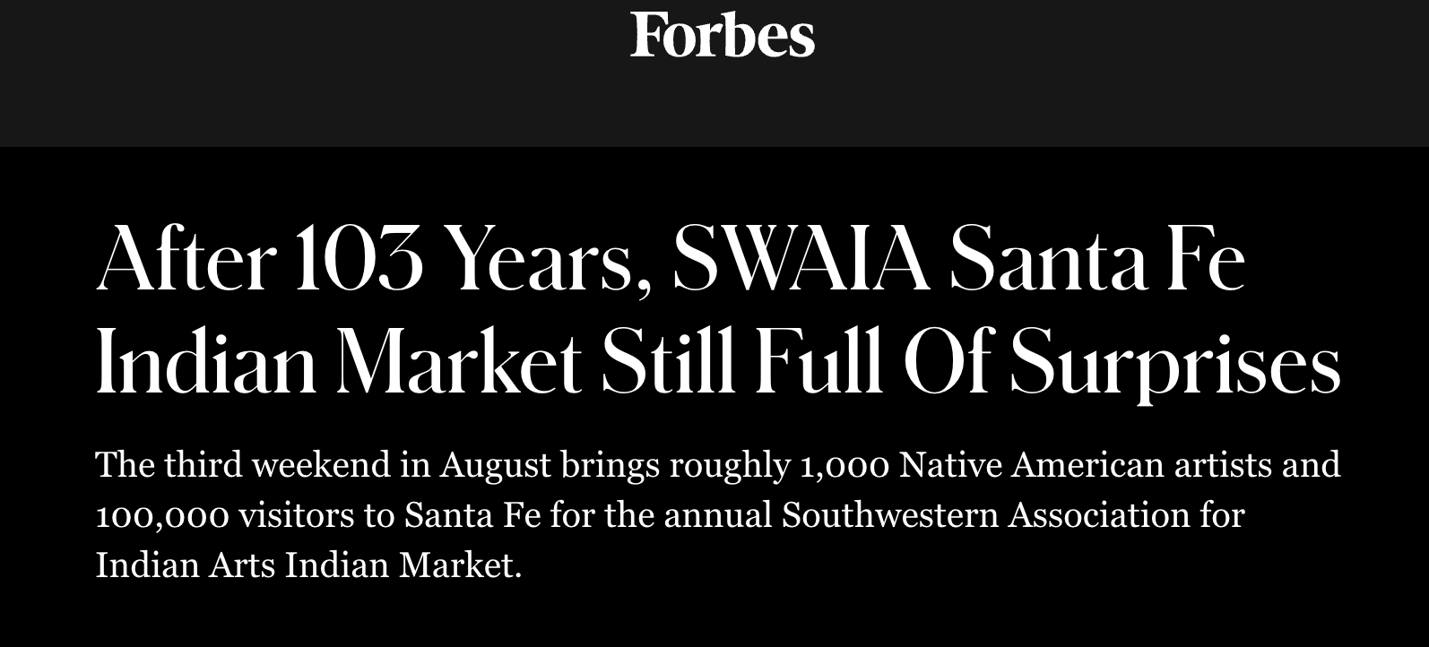 After 103 Years, SWAIA Santa Fe Indian Market Still Full Of Surprises