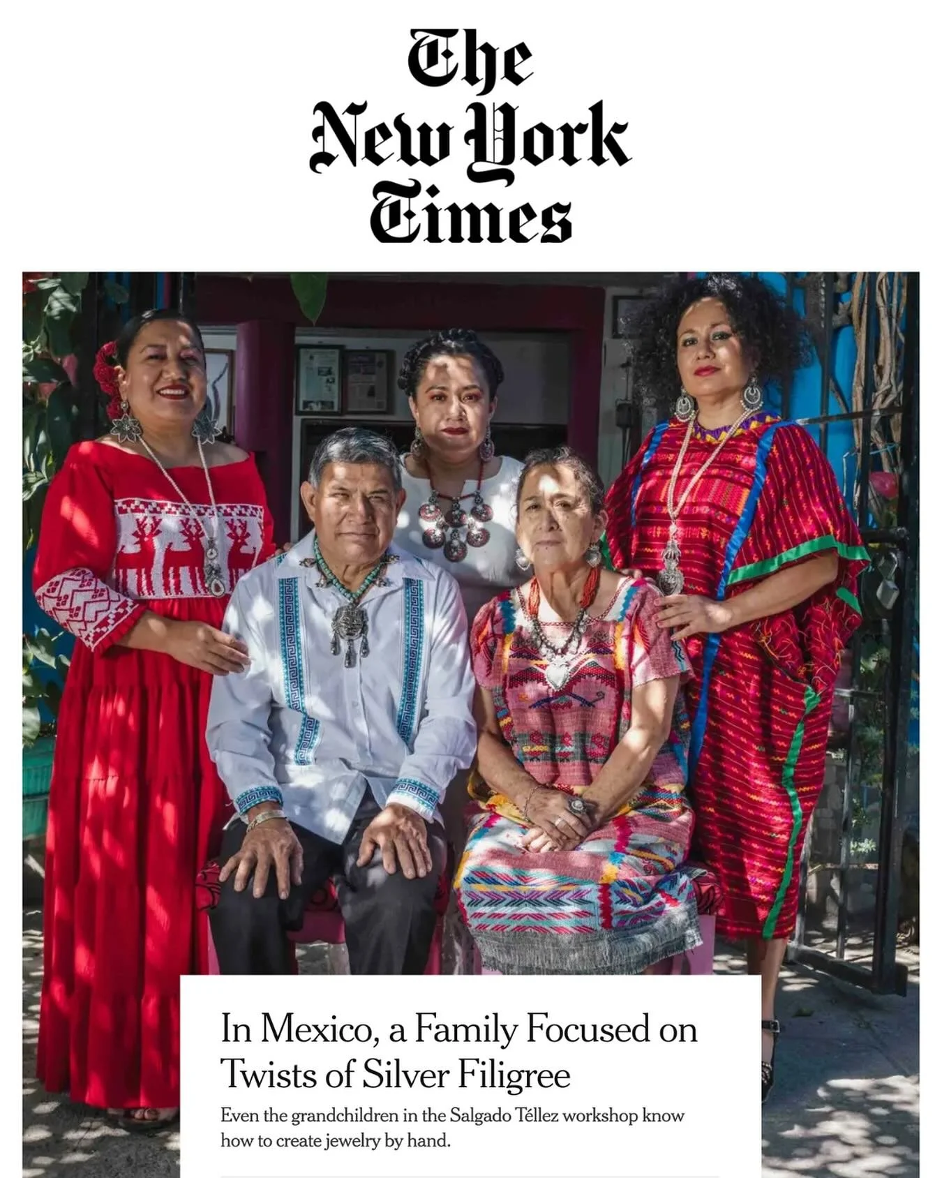 Thank you to NYT&rsquo;s writer Janelle Conway for writing about Yesenia Yadira Salgado T&eacute;llez and  Antiguas Maravillas.
Antiguas Maravillas will be exhibiting at the International Folk Art Market this coming week 
in the Rooted in Place Neigh