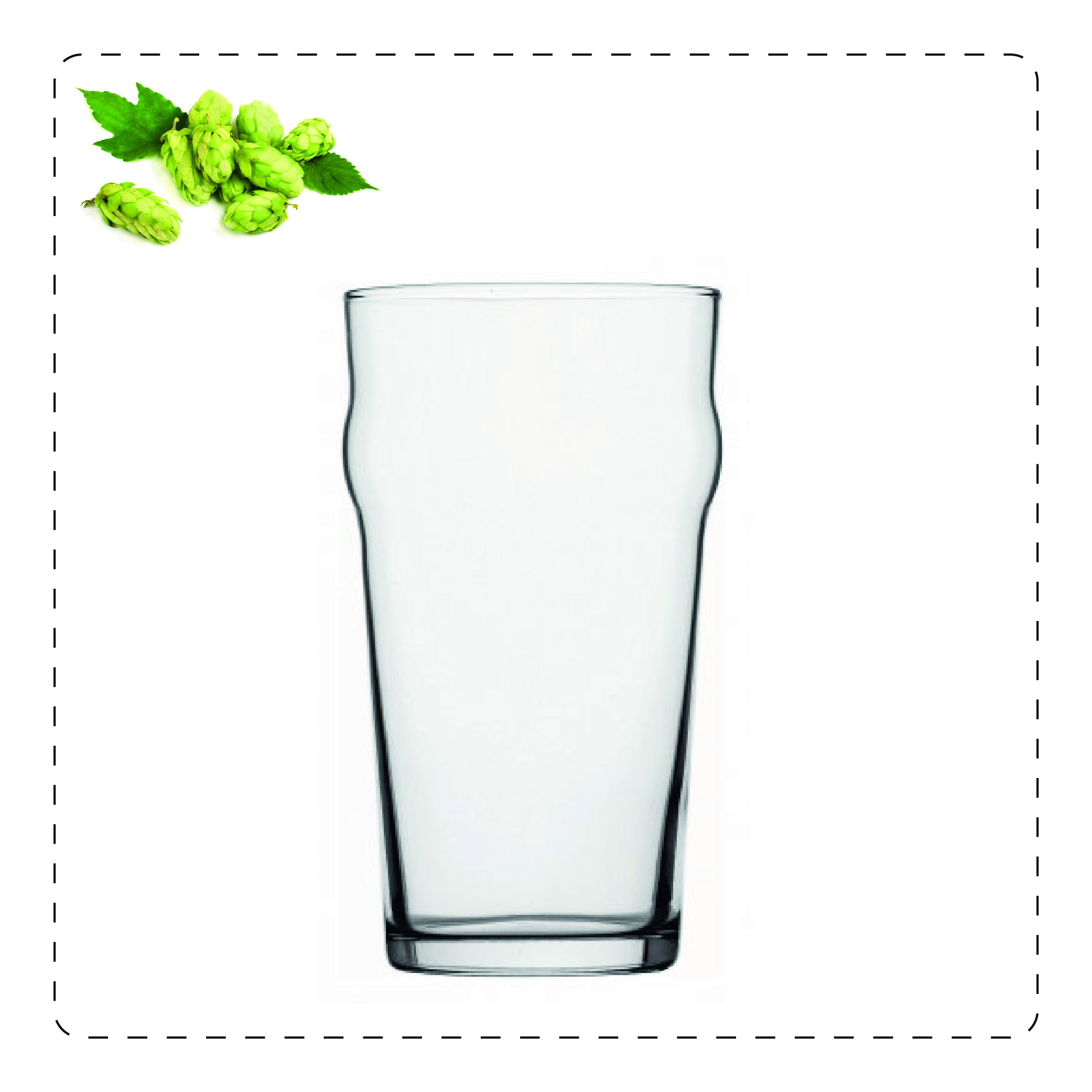 PINTA Questo bicchiere è utilizzato soprattutto per birre ales inglese o stout irlandesi: la forma a tronco di cono rovesciata esalta la cremosità della schiuma delle stout e al contrario,mitiga le caratteristiche della schiuma delle bitter ales.