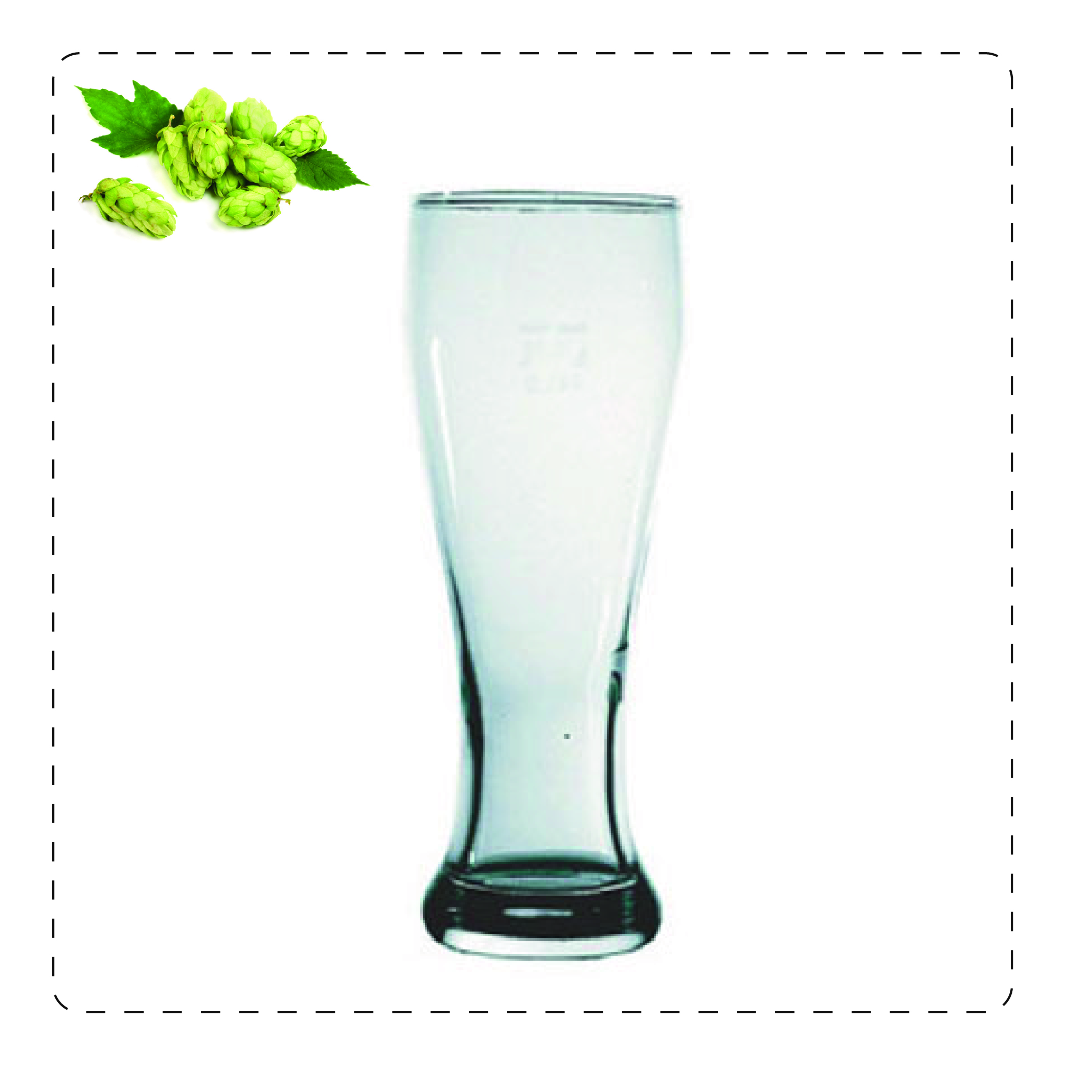 WEIZENGLASS È il bicchiere disegnato appositamente per accogliere le birre di frumento: il collo largo permette alla schiuma di sprigionarsi senza fuoriuscire mentre il caratteristico retrogusto acidulo di queste birre è esaltato nella parte stretta del bicchiere.