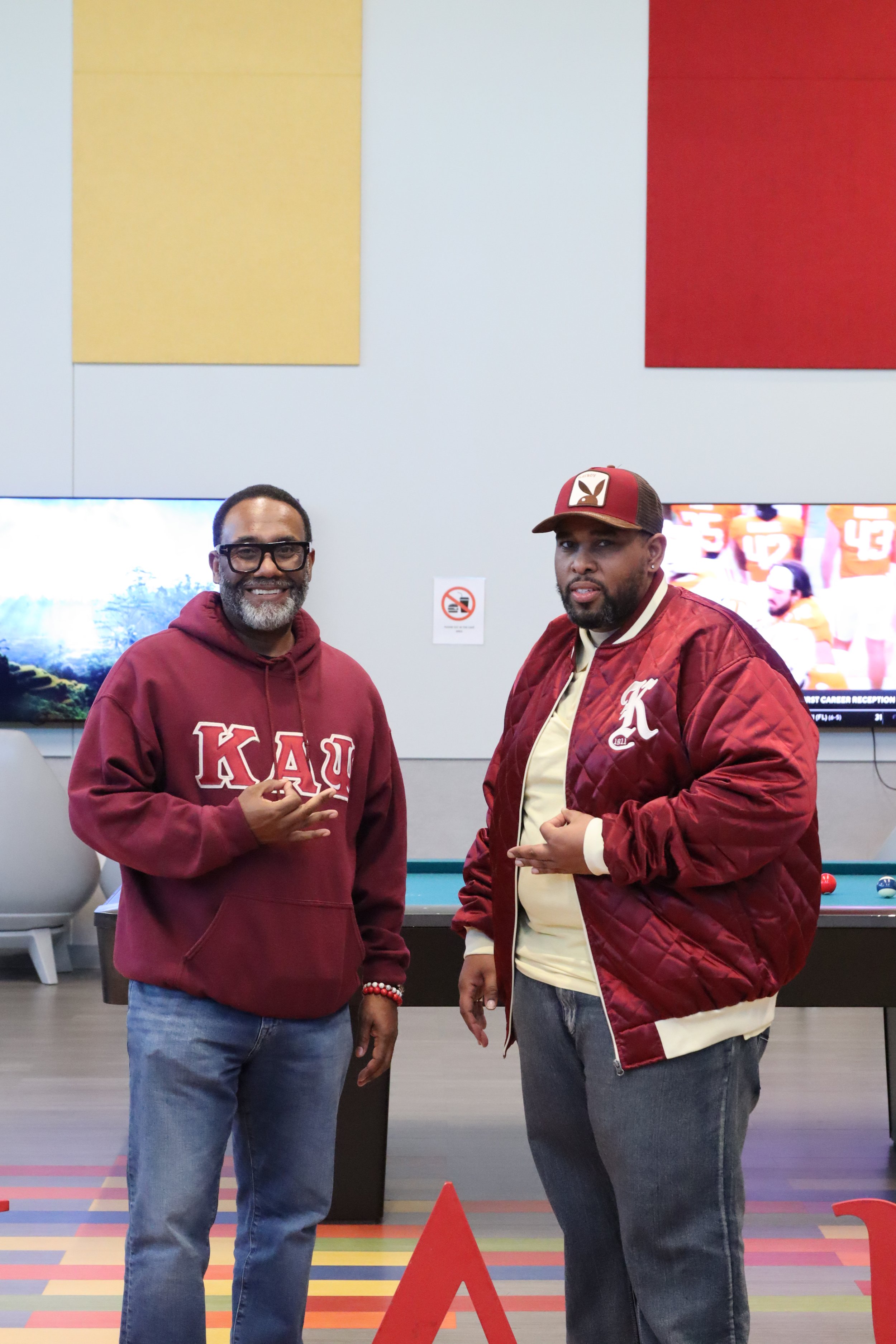 Two Polemarch Posing Together At The 2023 CT Nupe Day
