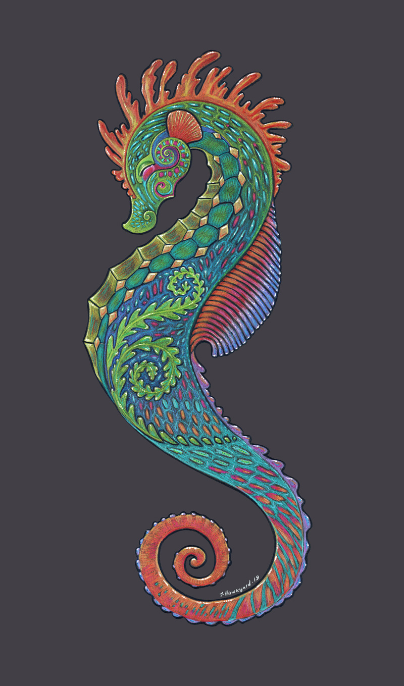 Seahorse Totem by Jennifer Hawkyard