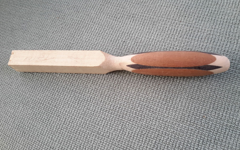  Spoon after turning and prior to attaching the outer bowl sections 