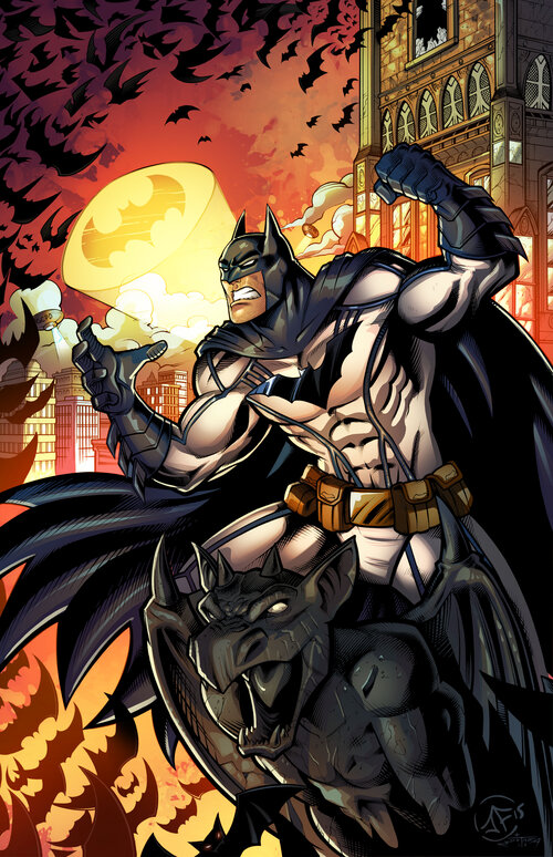 Batman on Gargoyle — MostafaInk