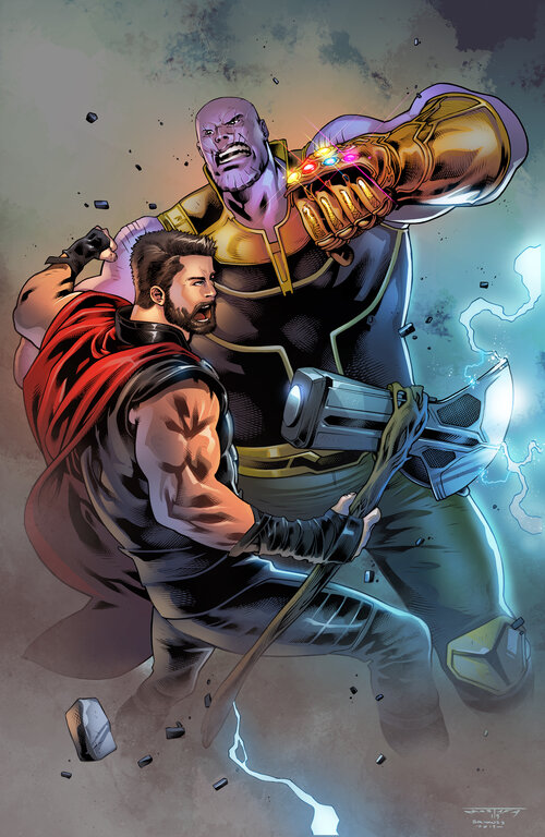 lluvia Desafío Drama Thor/Thanos — MostafaInk