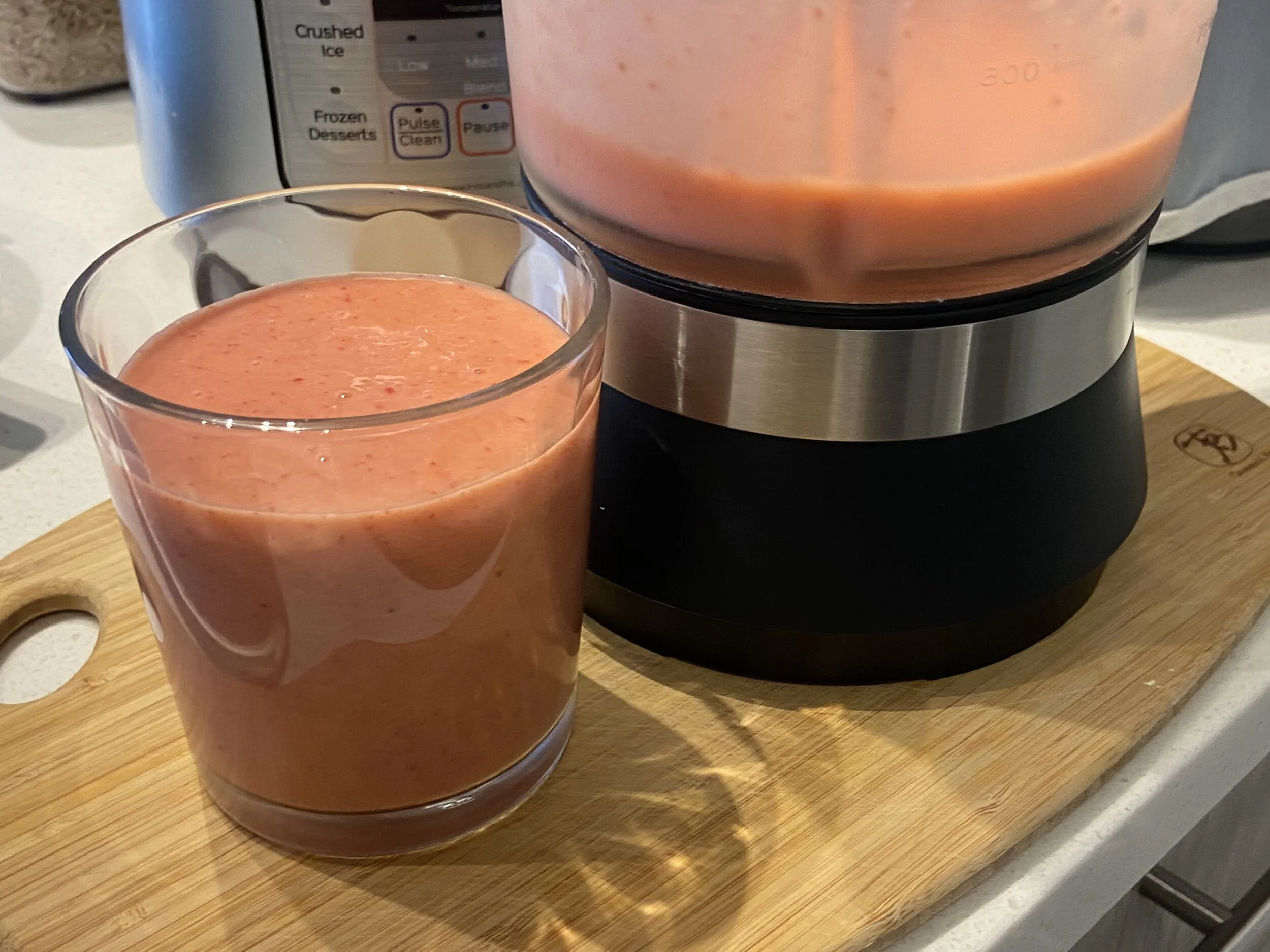 Mango Strawberry Oat milk Smoothie