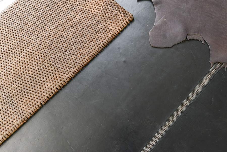 Leather Link flooring in "Dark Brown"