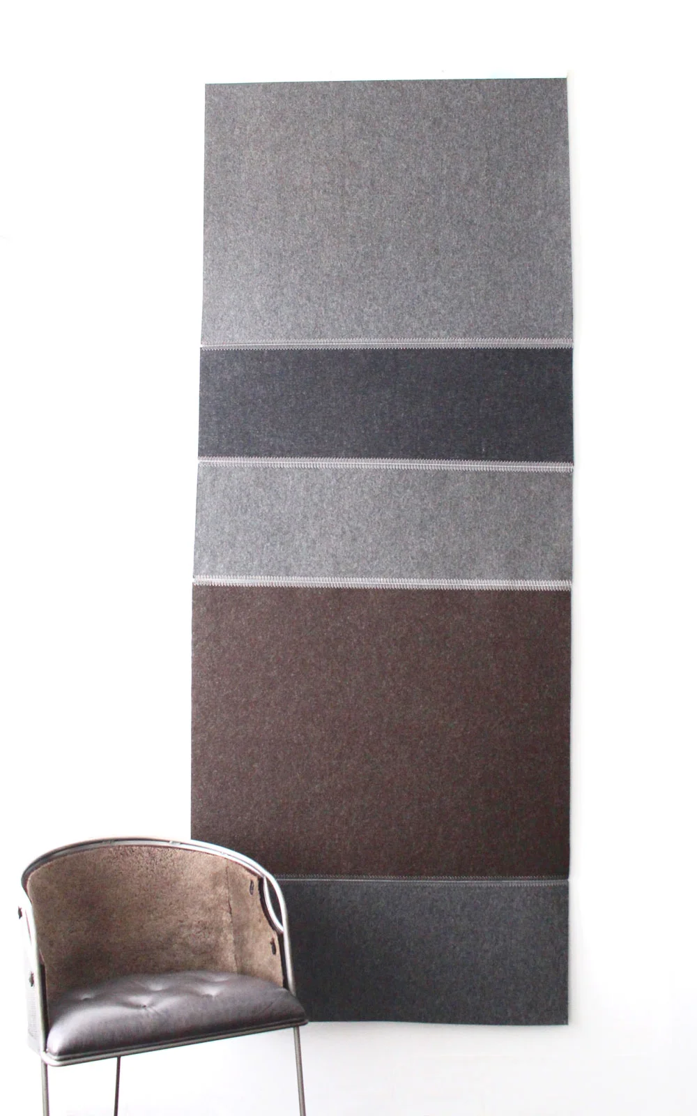 Wool Felt Runner - Saddlepad (Graphit, Asche & Trufflebraun) - Click to buy online