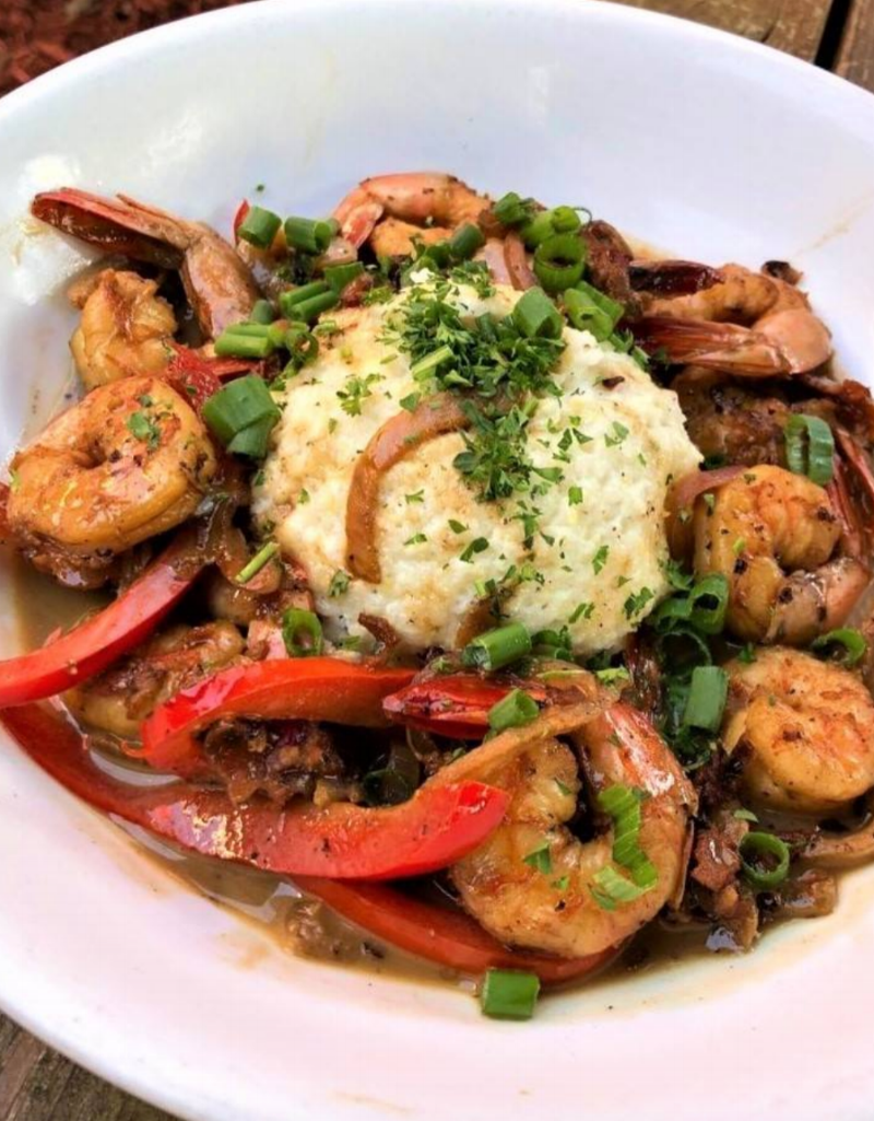 BBQ shrimp & grits from Blue Dog Cafe