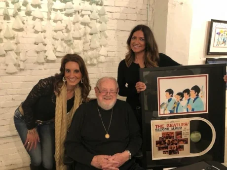 John's wife, Esmerelda Sawyer; Ron Campbell, famous animator and television producer best known for his animated series work of The Beatles, The Jetsons, Scooby-Doo; and Hillary Helona, RPM teammate pose with The Beatles ;) 