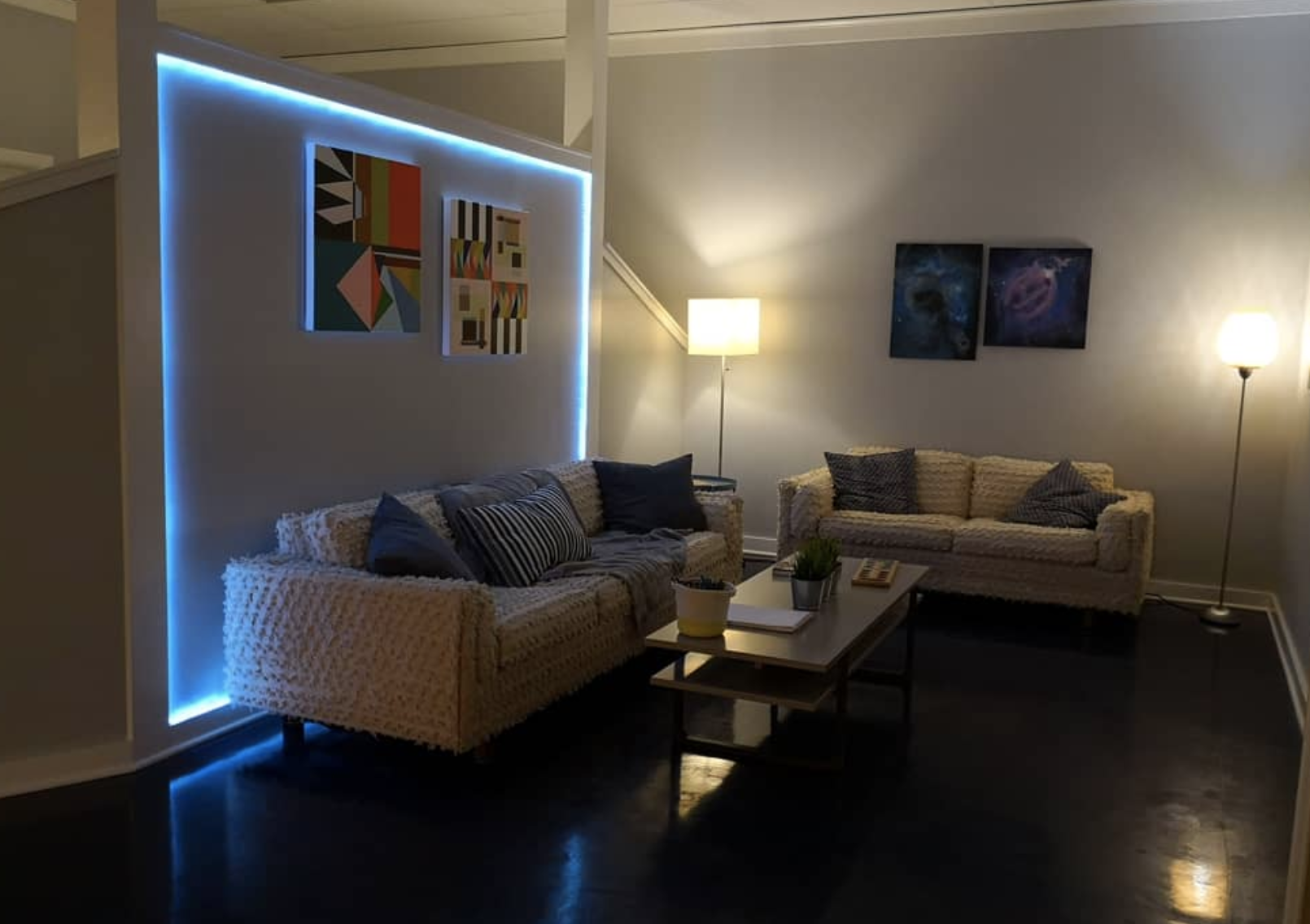 Waiting area at ISO Float Center