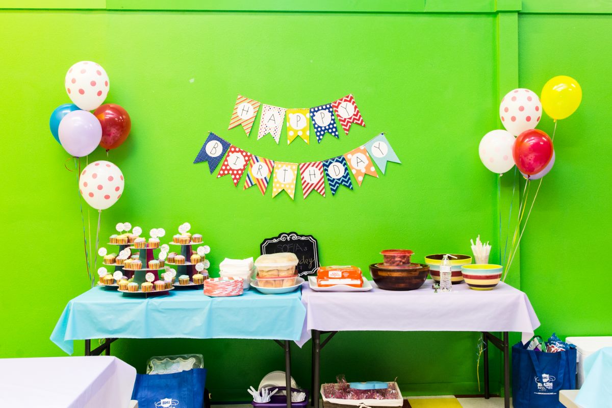Jump-N-Place birthday party setup