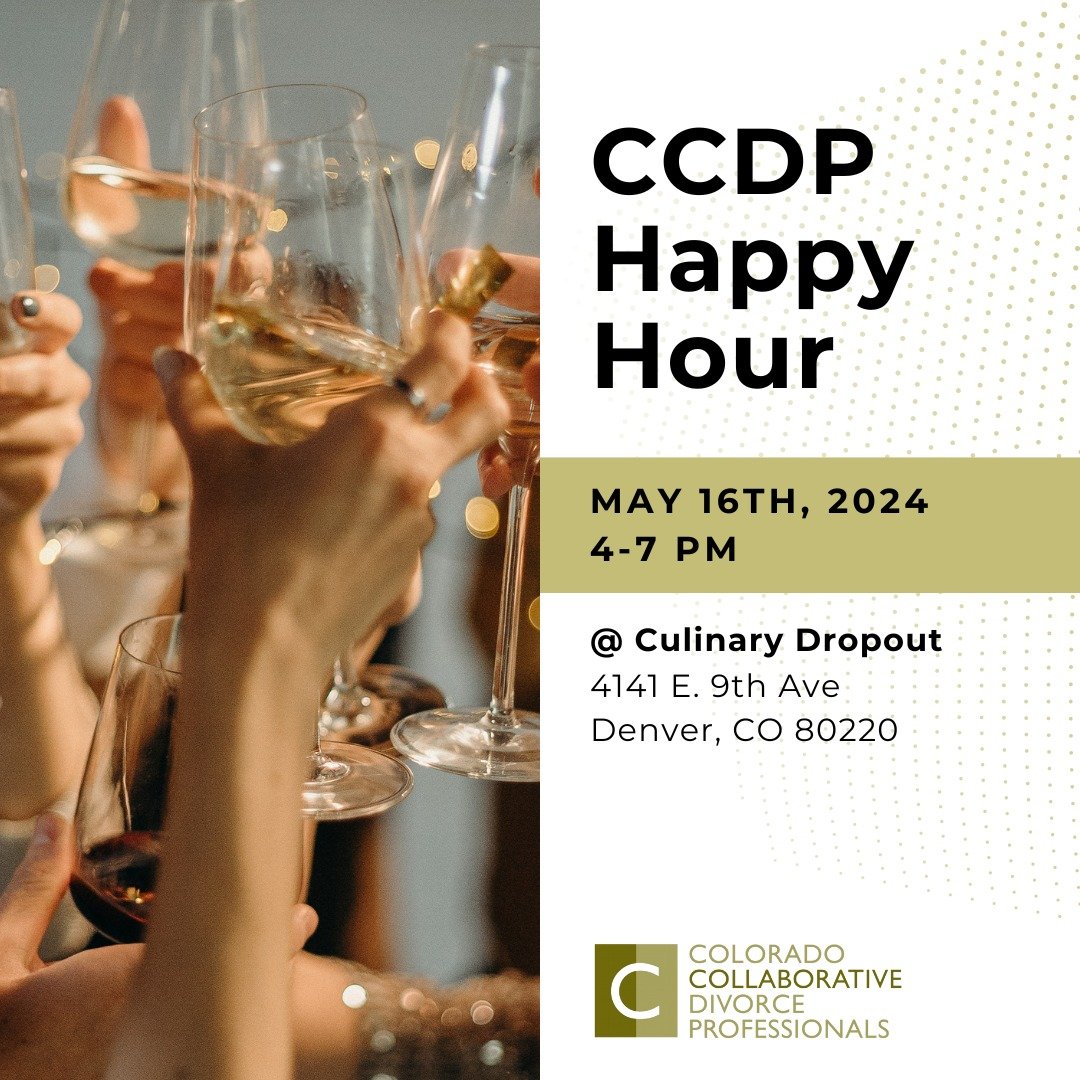 🎉 Join us for a lively Happy Hour with CCDP! 🍹 (INFO BELOW)

📅 May 16th | 4-7 PM
Kick back, relax, and let CCDP treat you to the first round of drinks!

🍴 Appetizers sponsored by Zac from YouLaw Colorado, LLC, and Georgiana R. Scott!

📍 Location