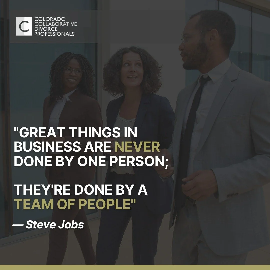 Coming together is how we make better outcomes for families. It's also how we make better outcomes for our business. Come win-win with our team at CCDP!

#CollaborativeDivorce #FamilyLaw #DivorceProfessionals #JoinCCDP #BetterOutcomes