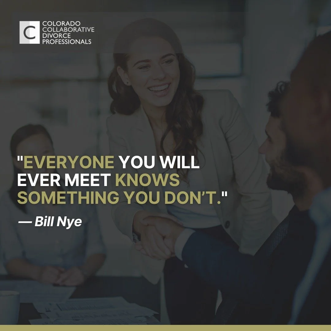 Stay curious, stay open, and keep building your network. There is immense power in our shared knowledge. 
#CCDP #FamilyLaw #CollaborativeProfessionals #Colorado