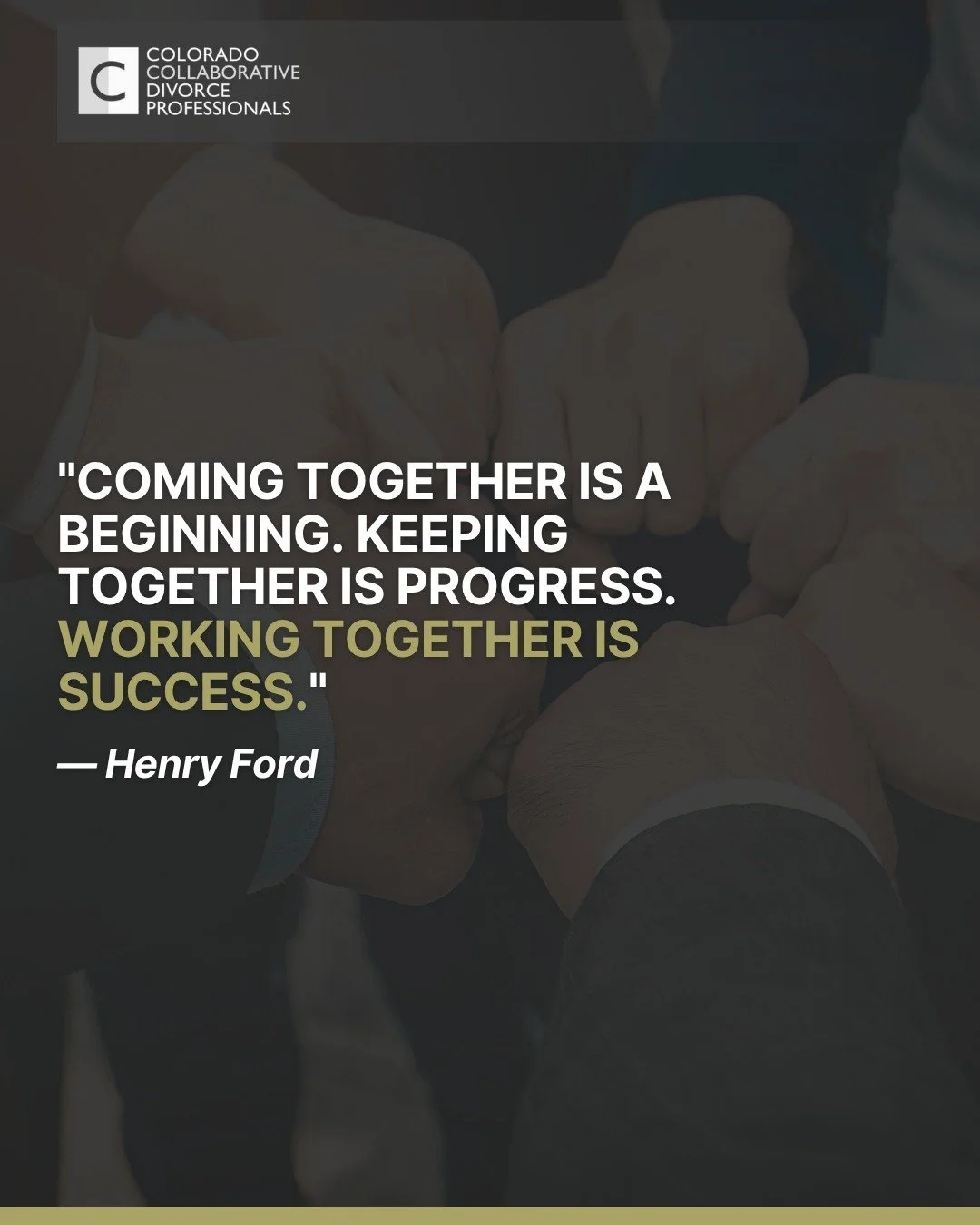 Changing the narrative of divorce through shared expertise and collaboration.

#CollaborativeLaw