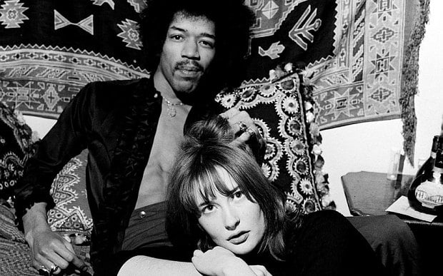 Jimi Hendrix and girlfriend, Kathy Etchingham