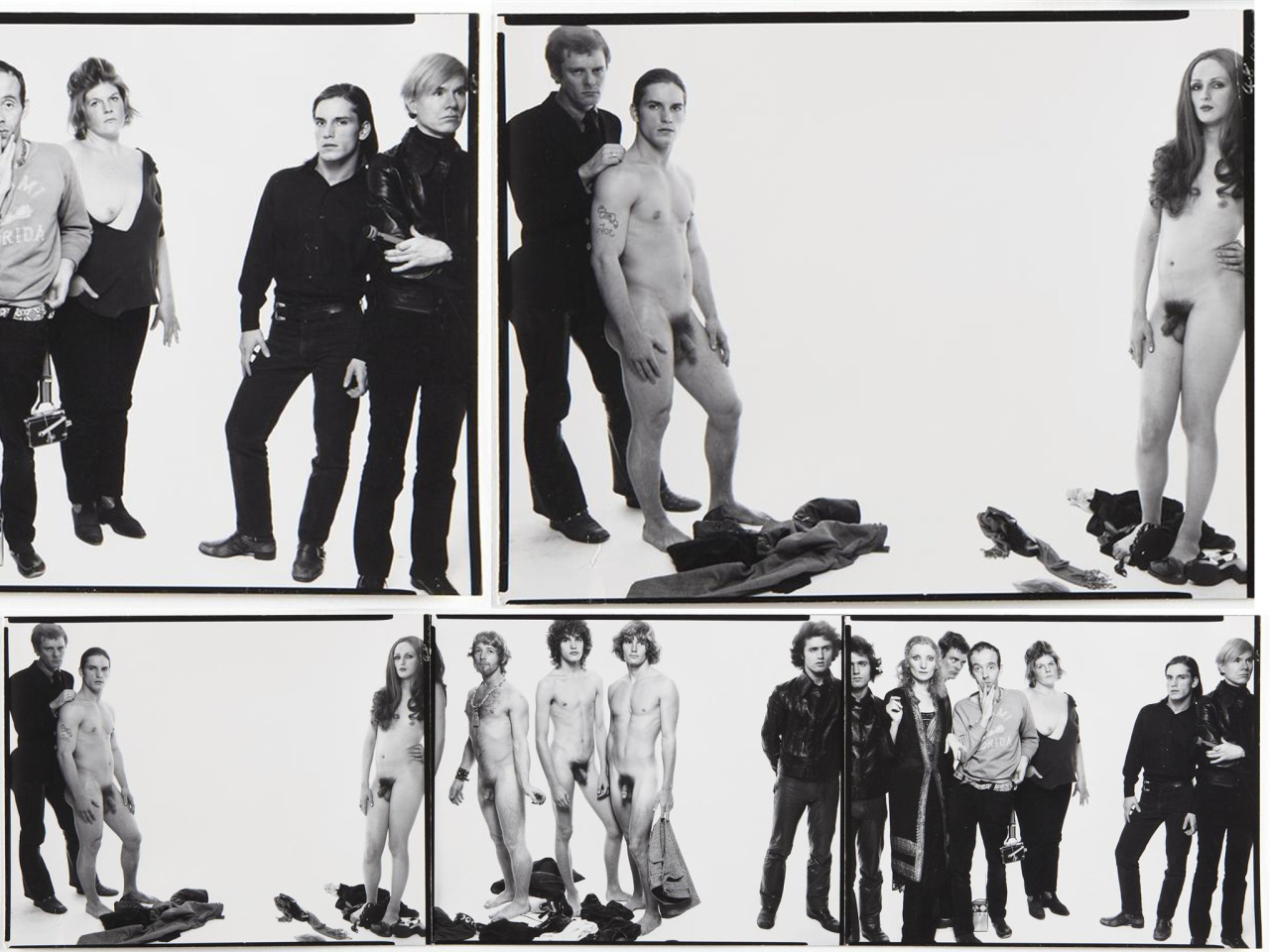Andy Warhol's Factory gang, namely Paul Morrissey, 'Little Joe' Dallessandro and Candy Darling, 1969.