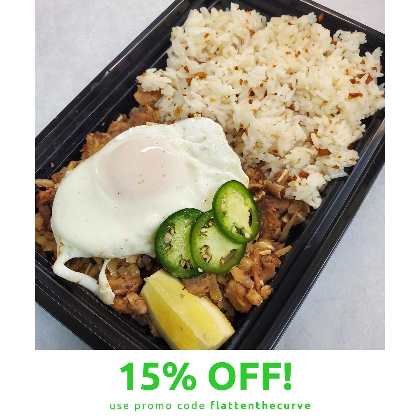 Happy Mother's Day to all of the loving, hard working moms out there! Treat yourself to some Filipino favorites and get 15% off your first order, promo code flattenthecurve. We're cooking up some amazing Sisig (marinated chopped pork or tofu) and BBQ
