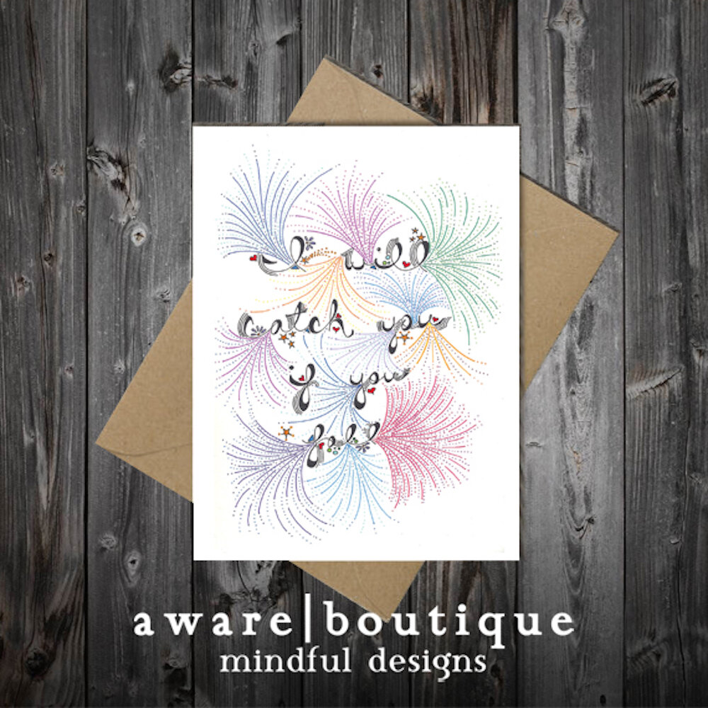 I Will Catch You If You Fall | Hand-drawn Note Card