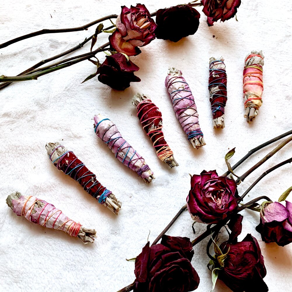 LOVE Bundle, Rose & Herbal Sage Bundle, Sacred Smoke Stick, Herbal  Floral Blend, Housewarming — aware
