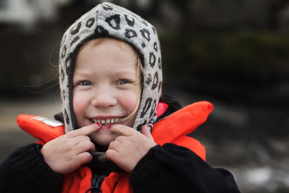 Wet, happy and exited, but not cold.