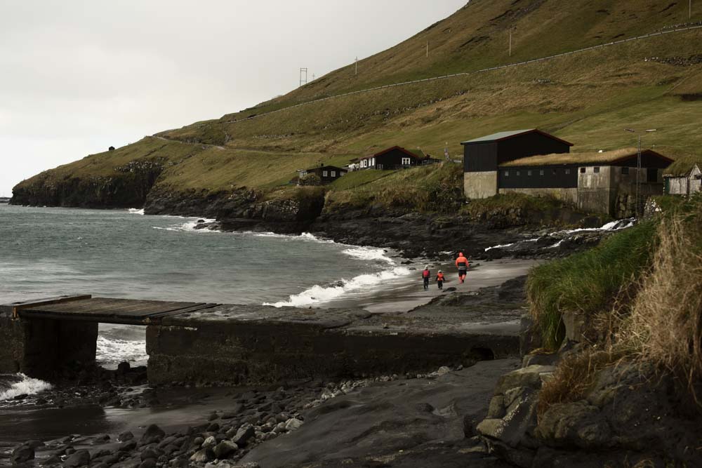 The beach at Bøur, on the Faroe Islands.