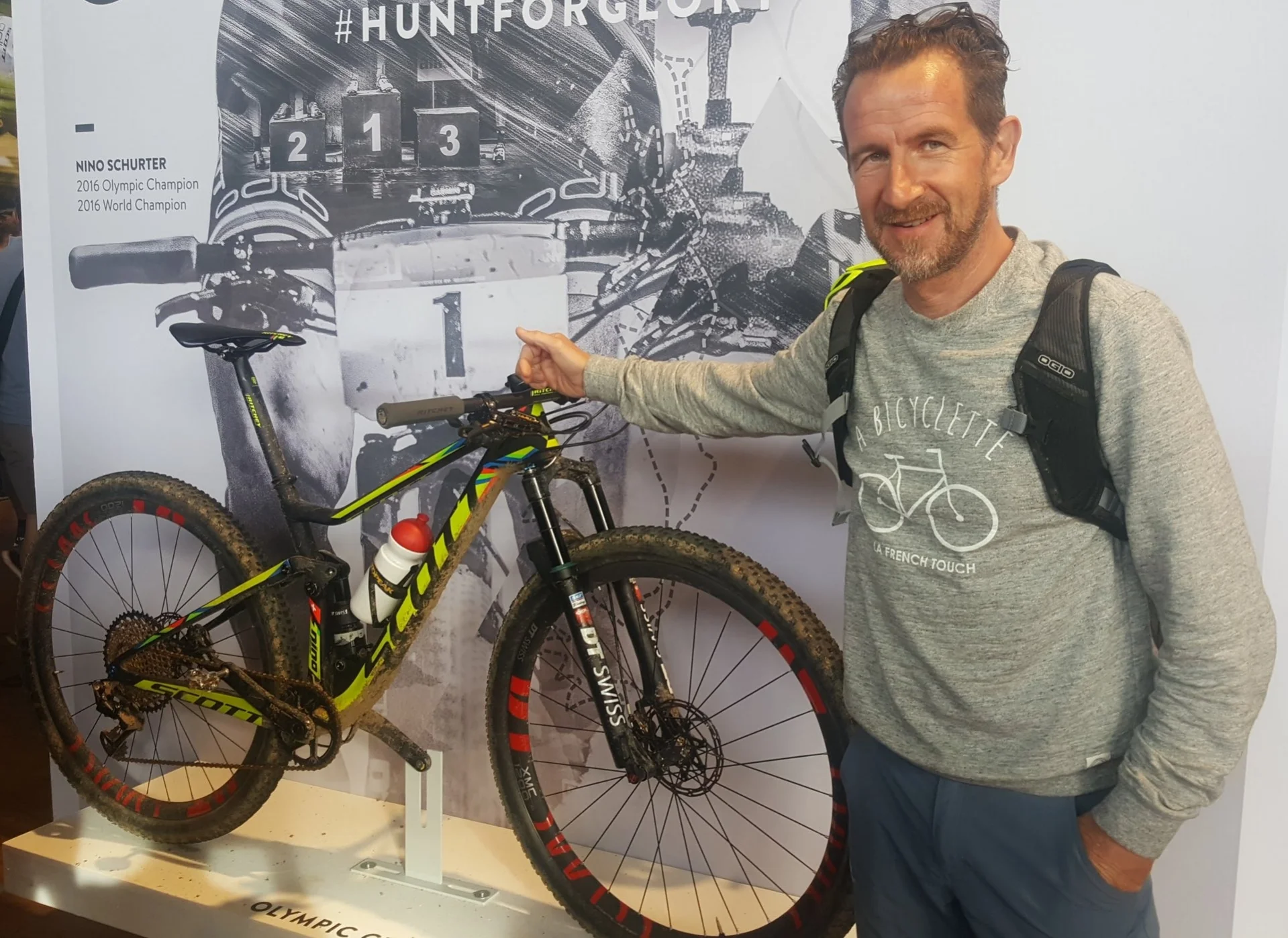 At the Eurobike 2016, Friedrichshafen Germany, with Nino Schurters Olympia Gold Bike